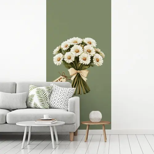 Lint - Boeket - Groen - Quote fotobehang vinyl groot -woonkamer