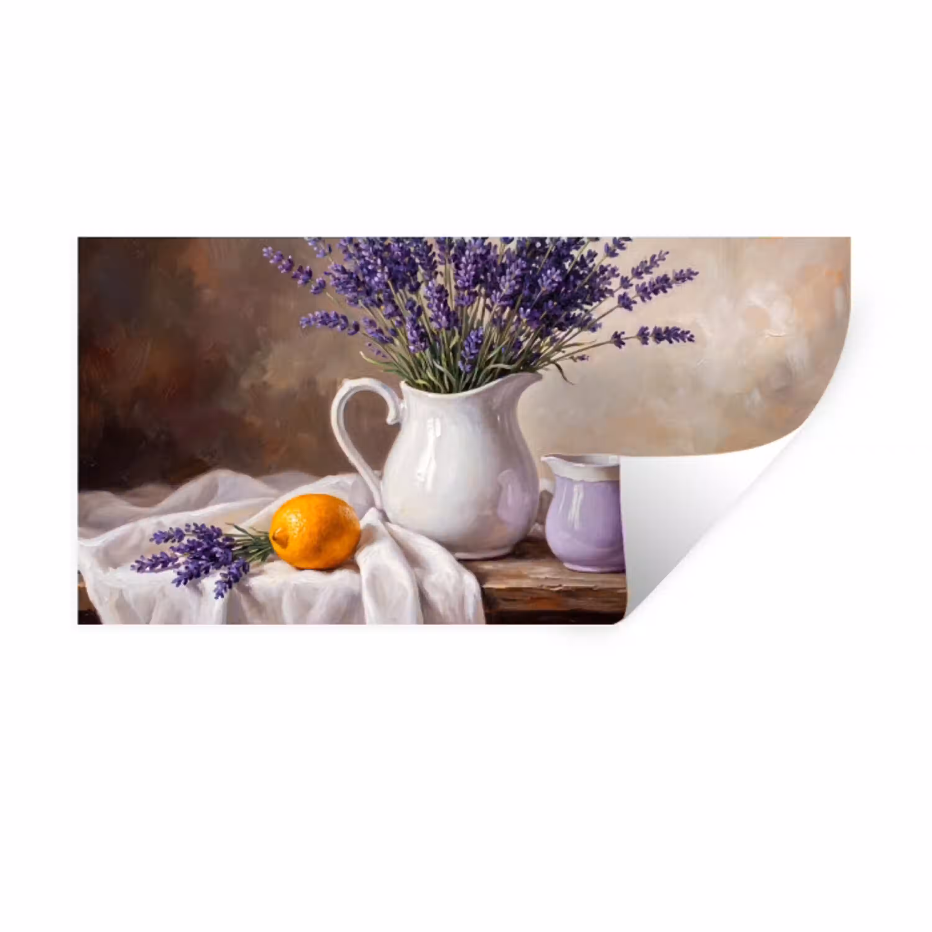 Bloemen - Stilleven - Paars Muursticker klein -3d