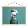 Parkiet - Vogel - Koksmuts - Cute textielposter latten blank klein -3d