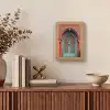 Lantaarn - Deur - Turquoise Light Box met kabel (Tafellamp) klein -sfeer2