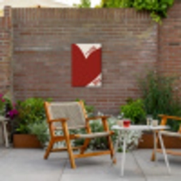 Loveyou - Rood - Hart Tuinposter op houten frame 2 cm dik klein -sfeer3