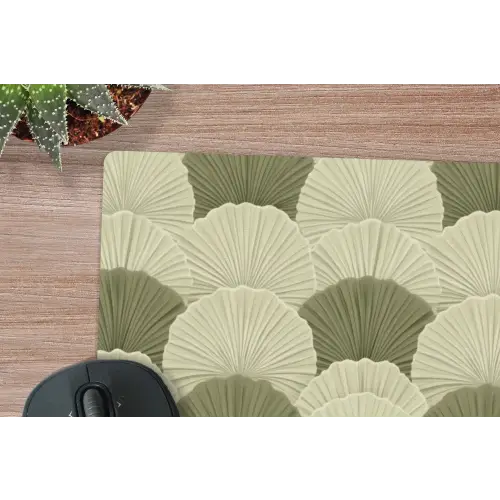 Bladeren - Structuur - Groen muismat rubber klein 262 -closeup