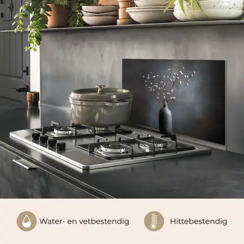 Takken - Vaas - Bolletjes - Wit keuken achterwand spatscherm klein -usp_NL
