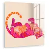 Tijger - Roze - Oranje plexiglas 5mm klein -zzzproduct_nieuw