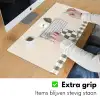 Vaas - Geruit - Groen - Bloem Muismat XXL klein -sfeer3