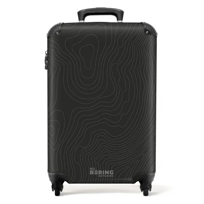 Abstract - Donkere line-art NBS - Handbagage koffer - Kinderen Unisex middel -productfoto_recht