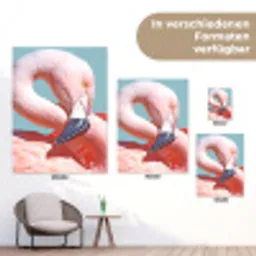 Close-up flamingo tuinposter los doek klein -Xsfeer9_DE