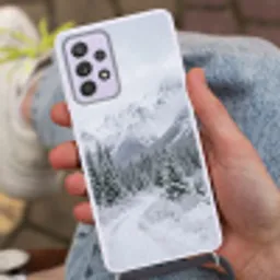 Weg - Bergen - Sneeuw - Naaldbos - Avontuurlijk Hoesje Samsung Galaxy A52 5G met koord klein -sfeer3