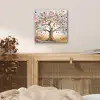 Levensboom - Goud - Kleurrijk - Abstract - Aesthetic aluminium wit klein -sfeer3