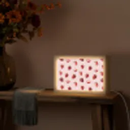 Strepen - Aardbei - Roze Light Box met kabel (Tafellamp) klein 924 -sfeer4