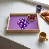 Druif - Disco - Glitter - Paars Dienblad Rechthoek middel -sfeer2