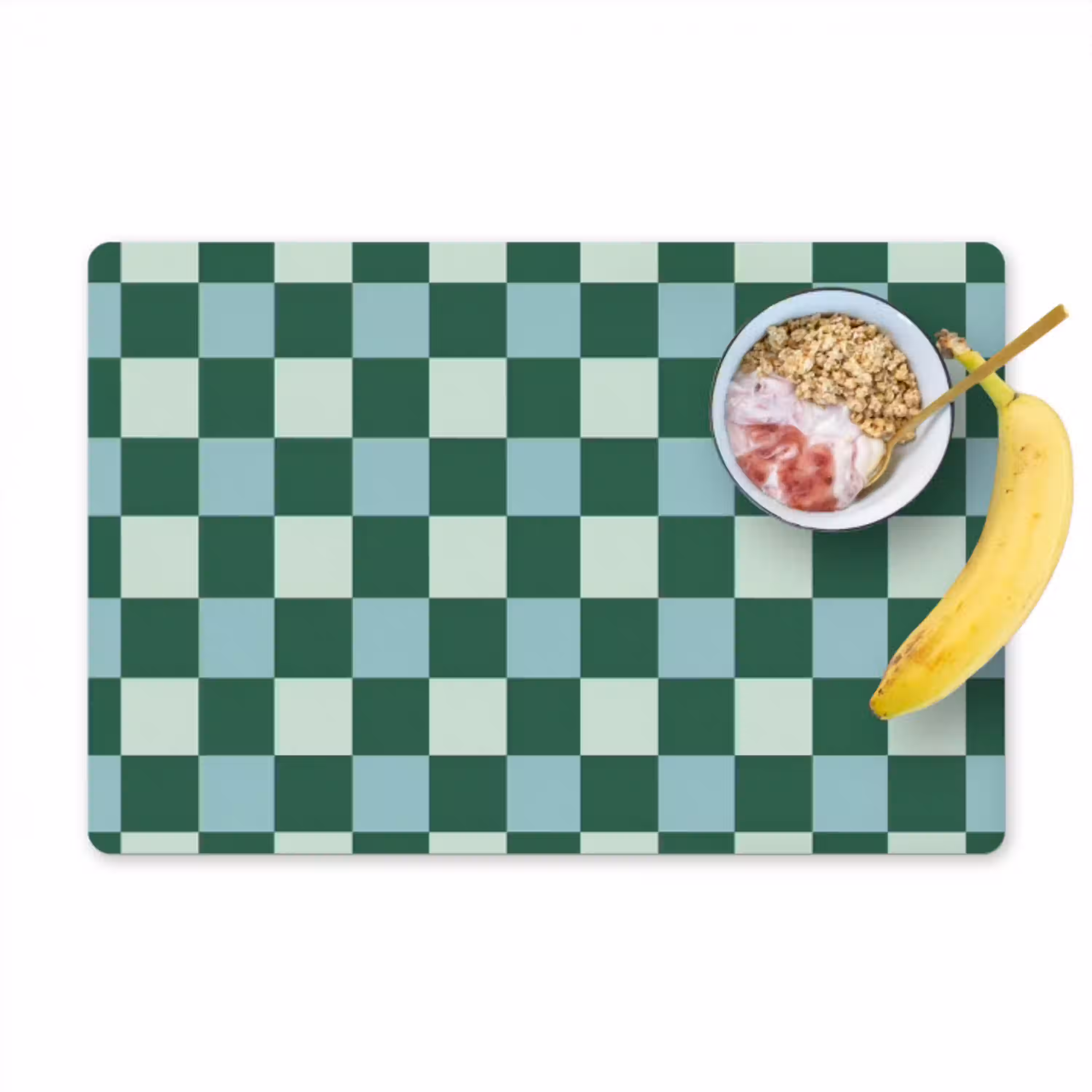 Schaakbord - Klassiek - Groen Placemat vinyl groot 368 -zzzproduct_Kitchenyeah-website