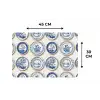 Borden - Bomen - Planten - Blauw Placemat vinyl groot 368 -specs
