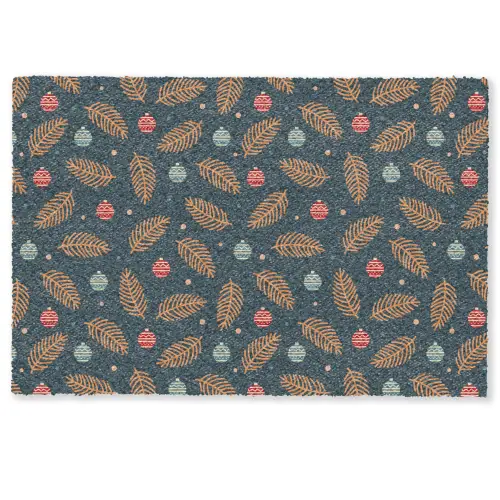 Patroon - Kerst - Symbolen - Donkerblauw Deurmat klein 898 -zkaufland3d
