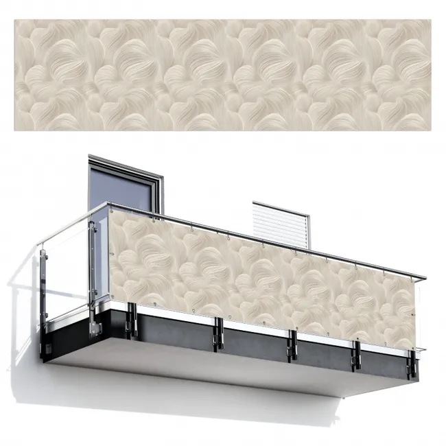 Balkonsichtschutz - Lines - Ventilator - Beige