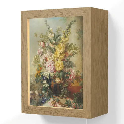 Grote vaas met bloemen - Josep Mirabent - Oude meesters Light Box met kabel (Wandlamp) klein -3d