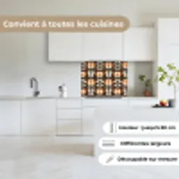Bloemen - Retro - Bruin keuken achterwand 2 middel 865 -sfeer4_FR