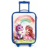 Meisje met paarse draak onder regenboog Kinderkoffer - Blauw klein -zz3dotto