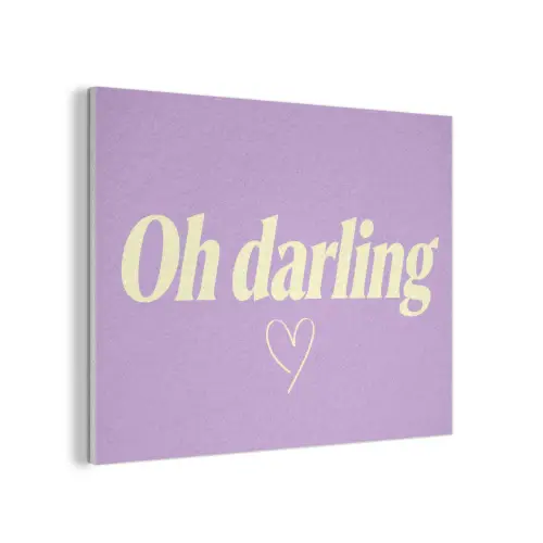 Oh darling - Hart - Paars PET vilt klein -3d