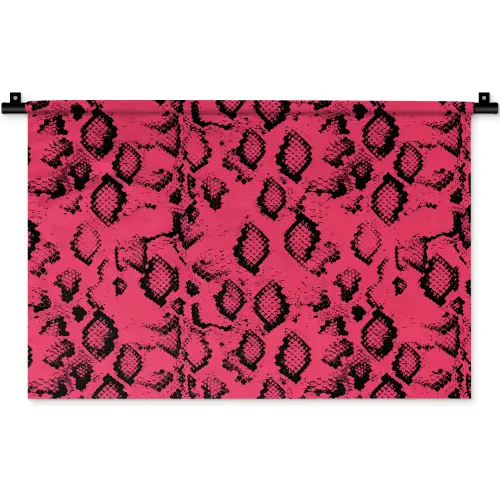 Roze - Slang - Motief Wandkleed katoen klein 269 -zz3d