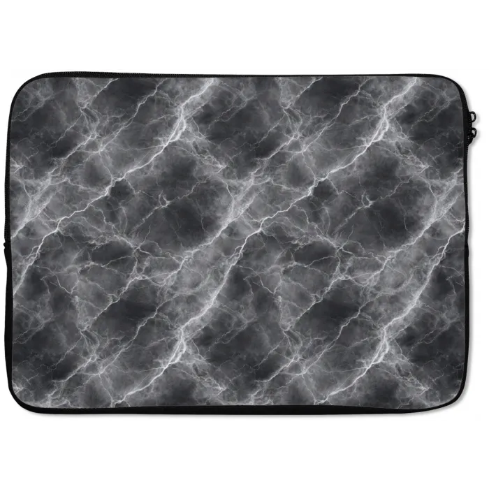 Donkergrijs - Bliksem - Marmer laptophoes neopreen klein 279 -zkaufland3dotto
