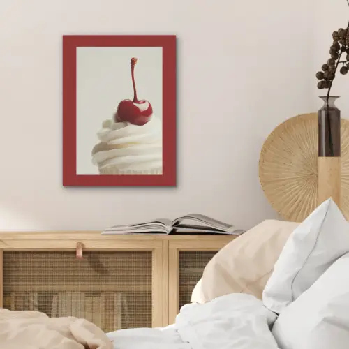 Cupcake - Kers - Rood PET vilt klein -sfeer3
