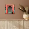 Lantaarn - Deur - Turquoise aluminium wit klein -sfeer4