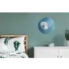 Paardenbloem - Wind - Blauw Wandcirkel aluminium klein -slaapkamer