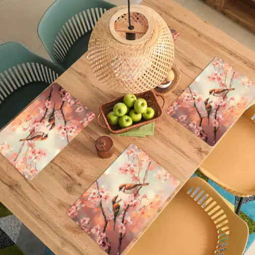 Vogels - Romantic - Bloesemtak Placemat vinyl groot -zzsfeer5_Kitchenyeah-website