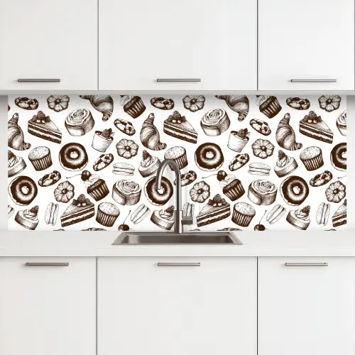 Brood - Patisserie - Vintage - Design keuken achterwand 2 middel 871 -3d