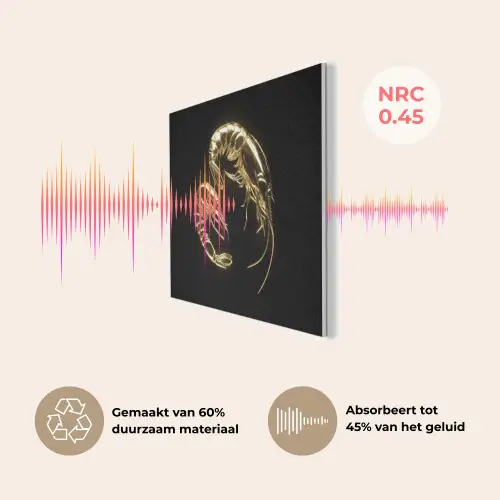 Garnalen - Zwart - Goud - Dieren PET vilt klein -USP_NL