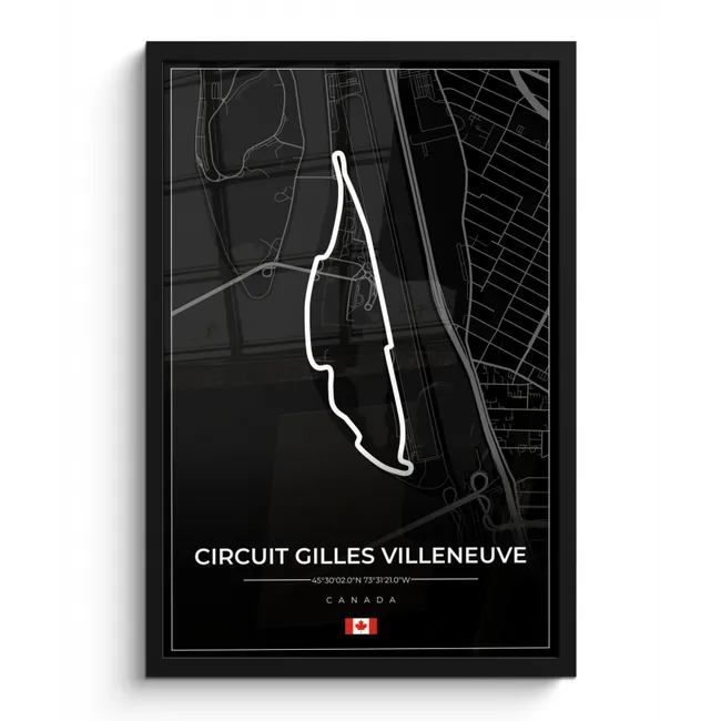 Photo Frame - Racing - Race track - Circuit Gilles Villeneuve - Canada - F1 - Black