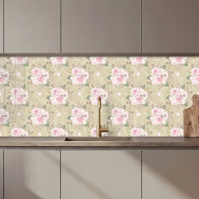 Kitchen splashback - Rose - Patterns - Flowers