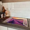 Doorkijk - Lavendel - Landschap - Bloemen - Paars Inductie beschermer vinyl 3mm klein -sfeer3