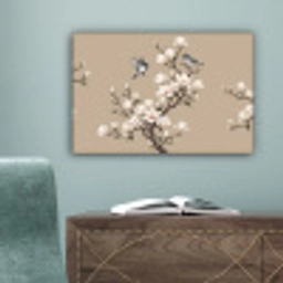 Oosters - Vogels - Beige canvas 2cm klein -sfeer4