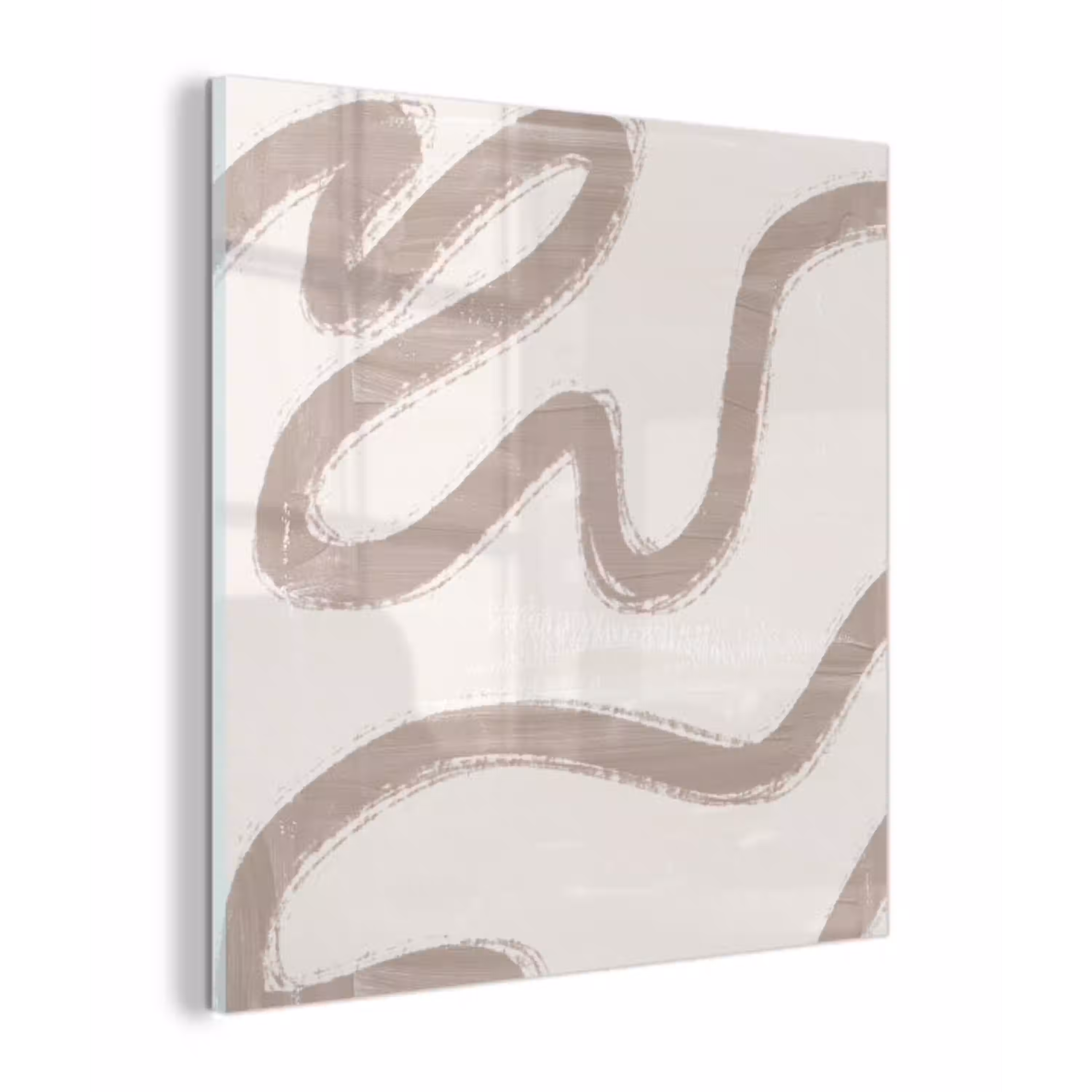 Abstract - Moderne kunst - Beige plexiglas 5mm klein -z3d