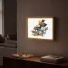 Piano - Oranje - Zwart - schets lijnen Light Box met batterij (Wandlamp) middel -sfeer1