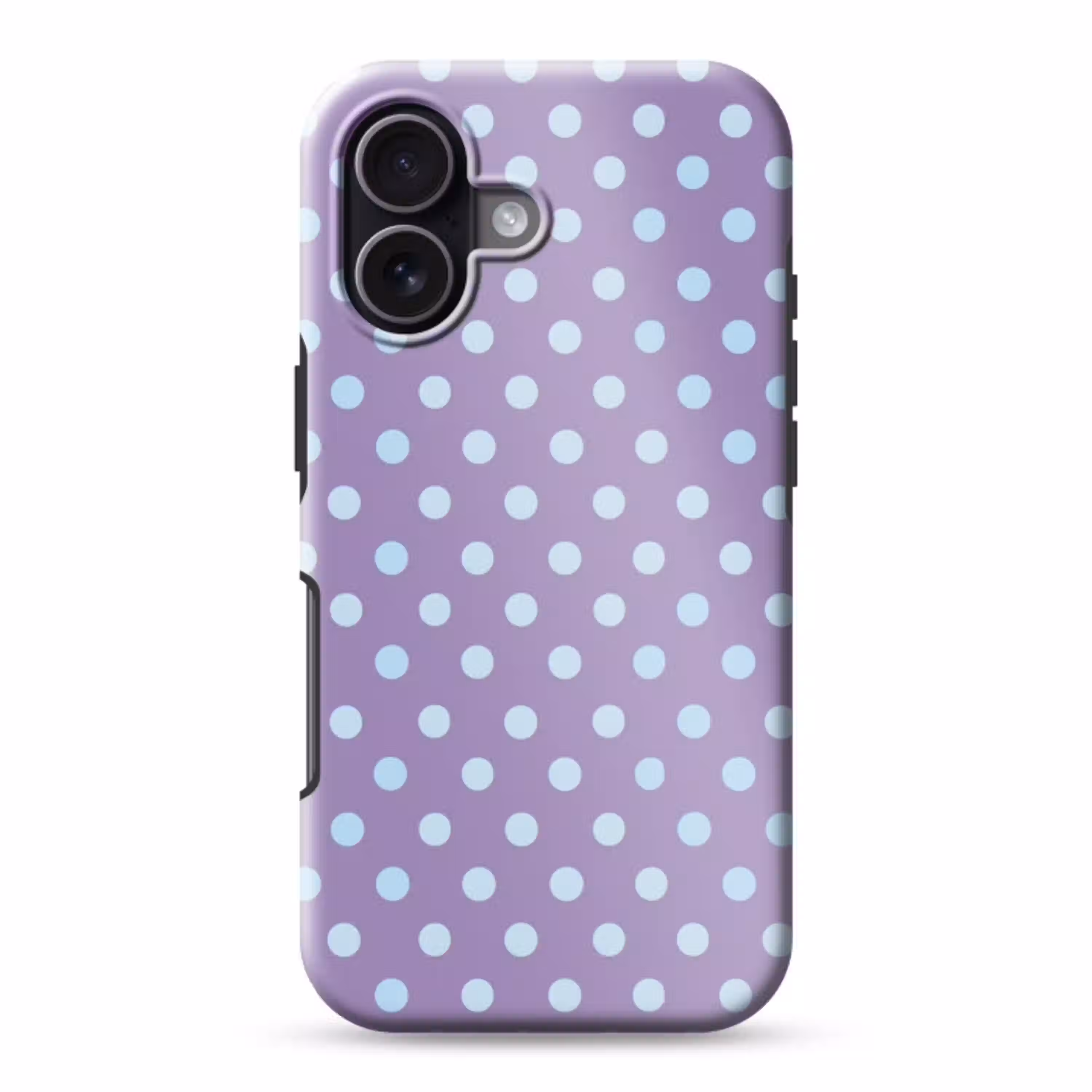 Paars - Blauw - Geometrisch - Stippen - Polka Dot - Patroon Toughcase MagSafe Apple iPhone 17 klein 1017 -3d