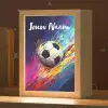 Neon - Voetbal - Kleurrijk Light Box met kabel (Kinderlampje) klein -zzz_3d_website