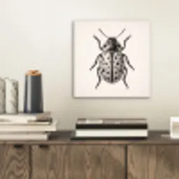 Kever - Insect - Vintage aluminium wit klein -sfeer1