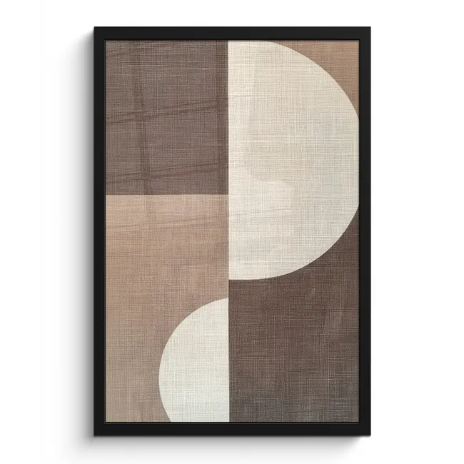 Poster met lijst - Raster - Halve cirkels - Contrast