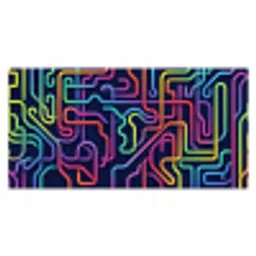 Retro - Abstract - Neon Muismat XXL klein -3d_leeg