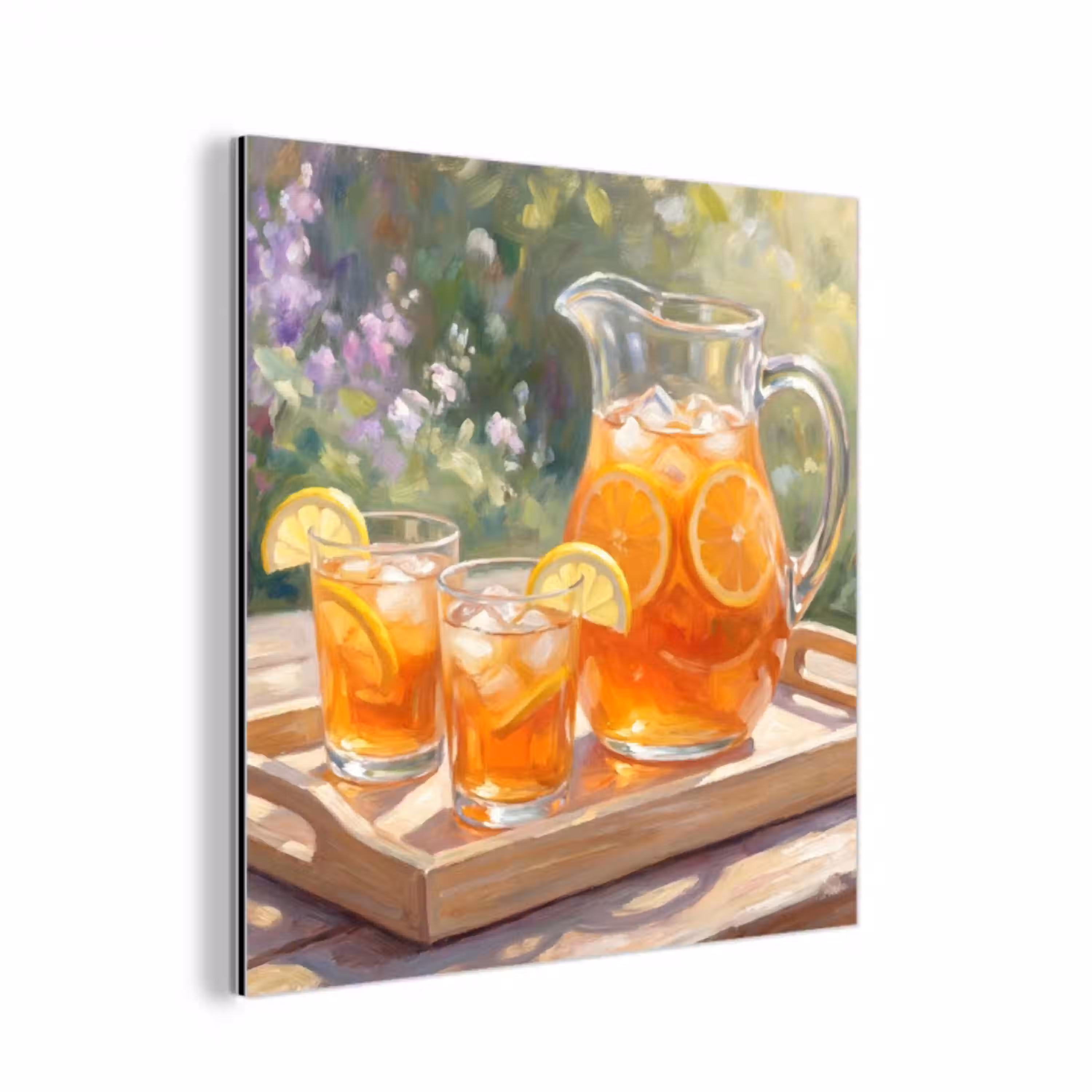 Drank - Citroen - Zomer - Tuin - Geel aluminium wit klein -3d
