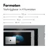 Boom - Blauw - Bladeren - Penseelstreken Muismat XXL klein -sfeer5