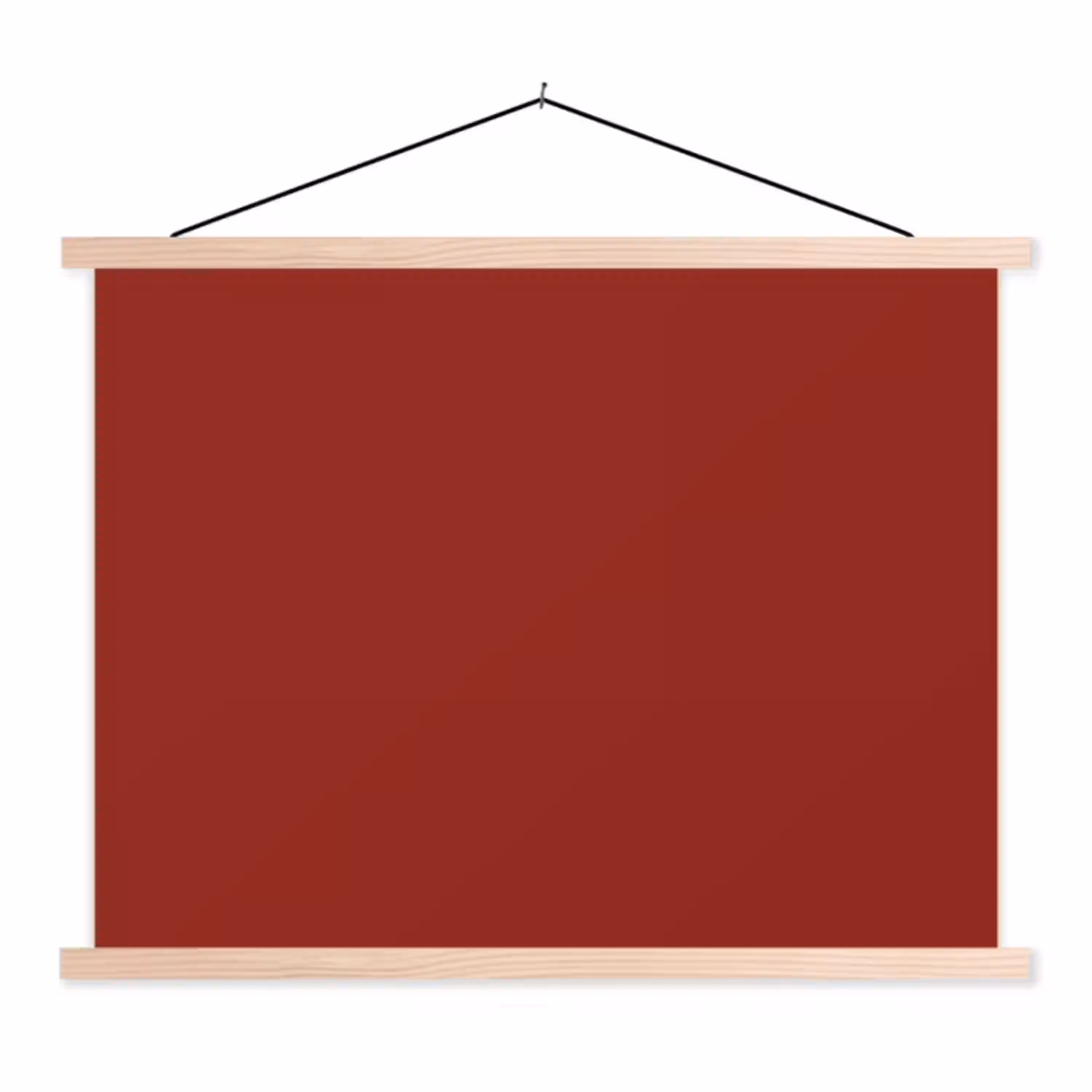 Burnt - Copper - Rood textielposter latten blank klein 122 -3d