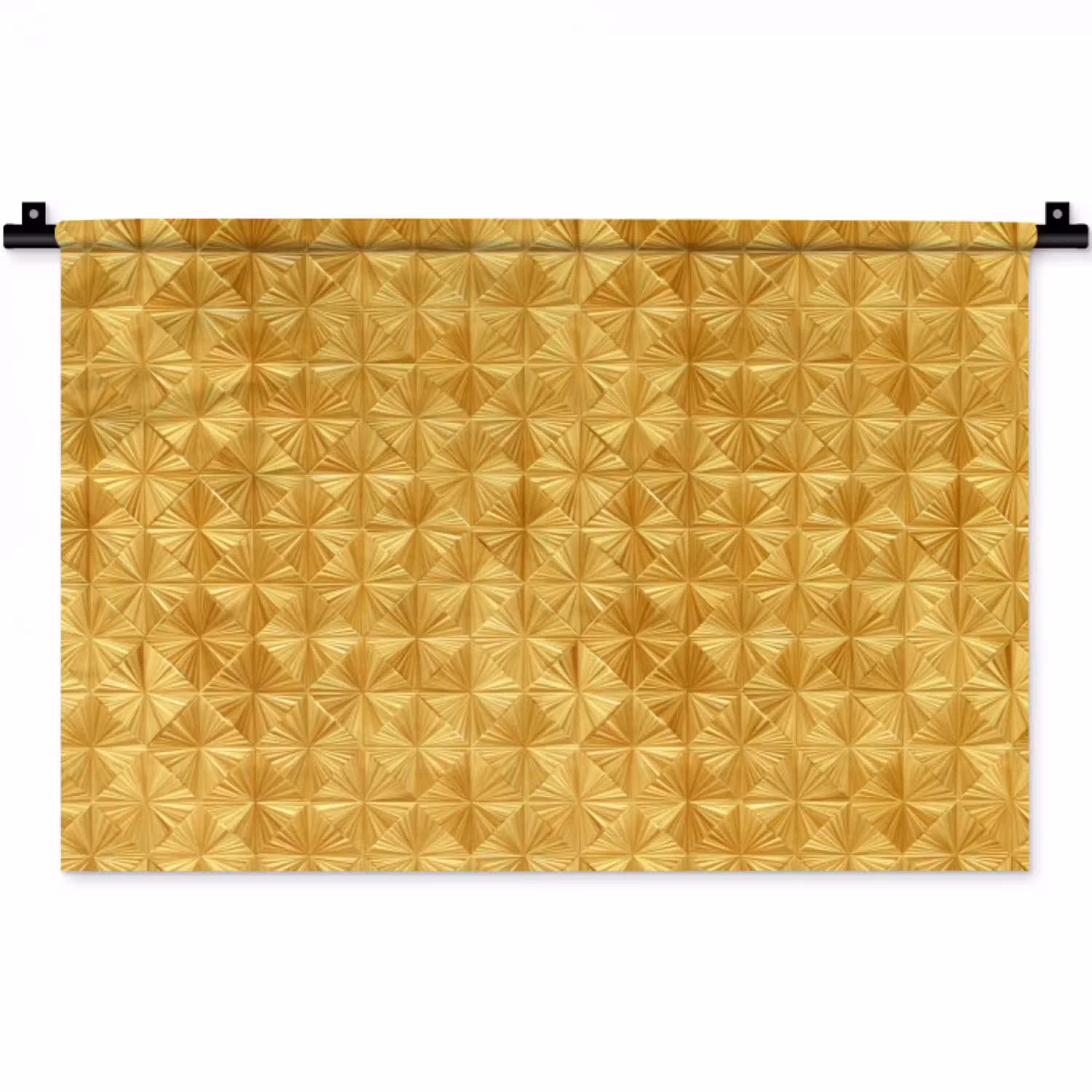 Tegels - Geometrisch - Reliëf - Goud Wandkleed katoen klein 269 -zz3d