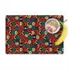 Bruin - Retro - Disco - Patroon Placemat vinyl groot 368 -zzzproduct_Kitchenyeah-website