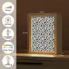 Koe - Vlekken - Patroon - Zwart Light Box met kabel (Tafellamp) klein 925 -USP_NL