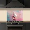 Schelp - Pastel - Pink keuken achterwand spatscherm klein -sfeer1