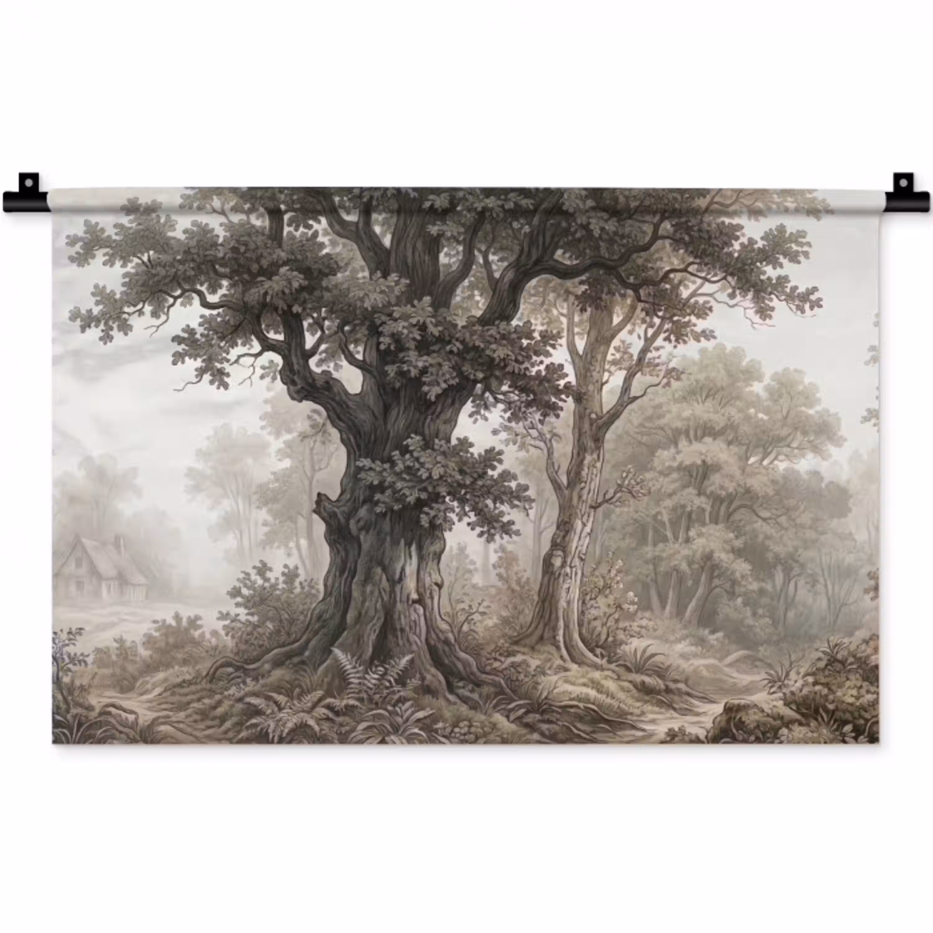 Natuur - Bos - Eik Wandkleed katoen klein -zz3d